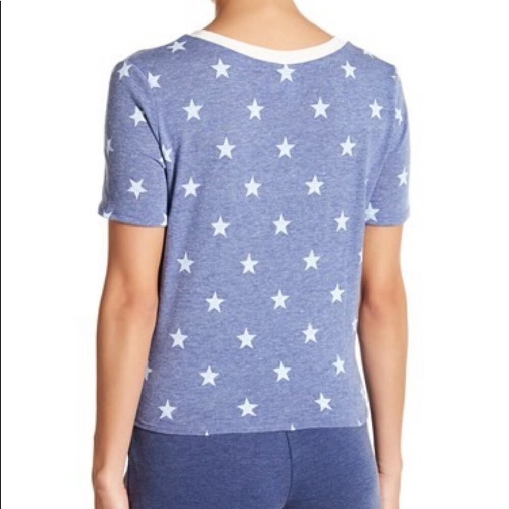 Alternative Star Top Patterned Blue Tie Front - Picture 3 of 8